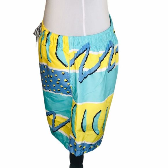 Boardies Retro Swim Trunks Blue Green Size Large - Picture 3 of 7